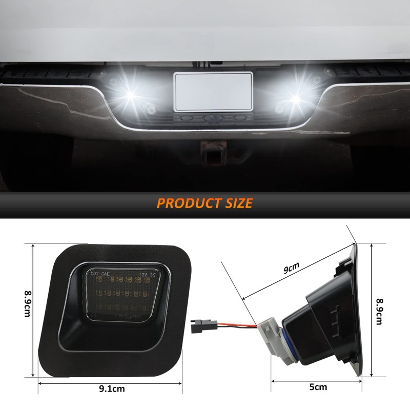 Bestview LED License Plate Light With Clip Retainer, Tag Lights