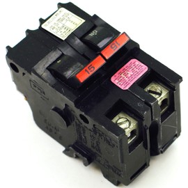 A NA215 STAB-LOK FEDERAL PACIFIC 15 AMP, 2 POLE FPE BREAKER 15A 2P THICK SERIES 215 NI
