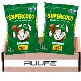 Supercoco candy Bonbon (2 pck - 24 count per pck) Colombian candy super coco candy colombian snack dulce colombiano Comida colombiana