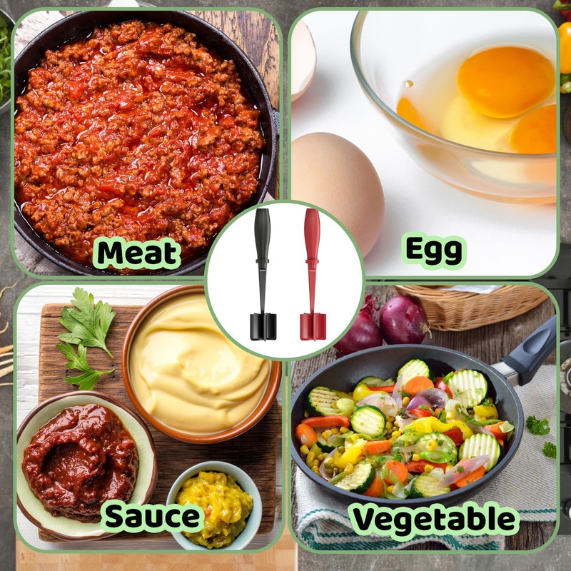 2PCS Mince Masher, Meat Masher Utensil, 28 x 6 cm
