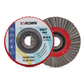 YDROWN 5 Inch Diamond Grinding Electroplated Flap Disc for Glass Ceramic Hard Material (400 GRIT)