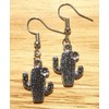 Silver Desert Cactus Dangle Earrings by Pashal