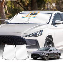 X-CAR Windscreen Sun Shade for MG MG5 2023-2025 Blocks UV Rays Foldable Custom Wind Screen Sun Visor Protector