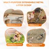PETOCAT Metal Cat Litter Scoop with Holder, 43" Extendable Long