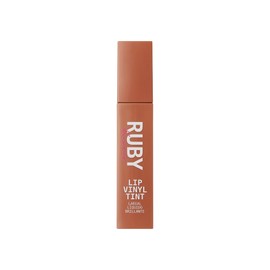 Ruby Kisses Lip Vinyl Tint - High-Pigment, Transfer-Proof, Smudge-Proof Liquid Lipstick, Soft-Satin Shine, Lightweight Makeup, Long-Lasting Lip-gloss, Full Coverage Color (NUDE, 2.8mL)