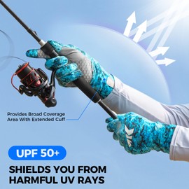 KastKing La Sal Pro Full Finger Fishing Gloves, UPF 50+ Sun Protection Gloves with Convertible Design, Ultralight Microfiber, Ultra-Soft Comfort, FrostWeave Cooling, Enhanced Grip, Four Sizes Options