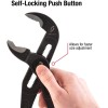 Sunex 3623V, 16" Push Button Water Pump Plier, Self-Locking, Fast