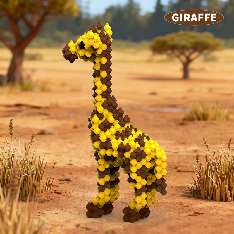 KADELE Giraffe Building Set 306PCS - Challenging Assembly Puzzle for