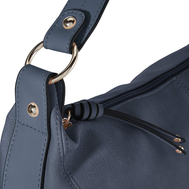 TOM TAILOR Caia Damen Hobo Bag Schultertasche Groß Blau