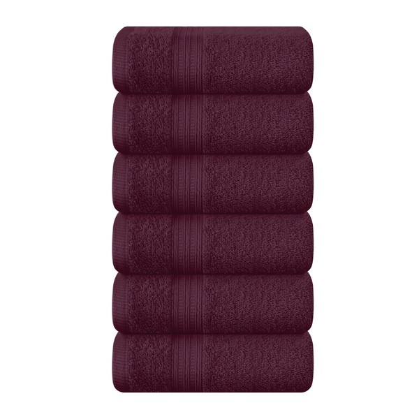 BOUTIQUO Ultra Soft Cotton 6 -Piece Hand Towel Set 16x24
