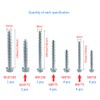 25 Pcs Concrete Self Tapping Anchor Bolt Kit(M6/M8/M10),Flange Hexagonal Head