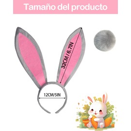 2 Piezas Orejas De Conejo, Es Muy Adecuado Para Niños, Adolescentes y Adultos Para Vestir, Agregando Elementos Juguetones a Cualquier Fiesta Festiva
