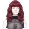 FVCENT Short Curly Shoulder Length Full Bang Wavy Women's Wig