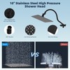 Hibbent All Metal High Pressure Rainfall 10'' Shower Head, CUPC