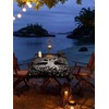 Indian Consigners Spiritual Tablecloth – White Tree of Life Cotton