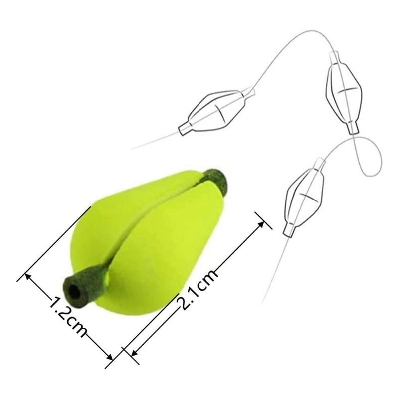 Xsdjasd 30pcs EVA Teardrop Strike Fly Fishing Float Strike Indicator