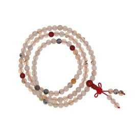 Jeannieparnell 250 - Beautiful Elasticated 6mm Agate Gemstone Bead Prayer Mala 108 Beads/Necklace/Bracelet - Handmade