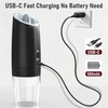 YANJDKLA Rechargeable Gravity Electric Salt and Pepper Grinder Set with