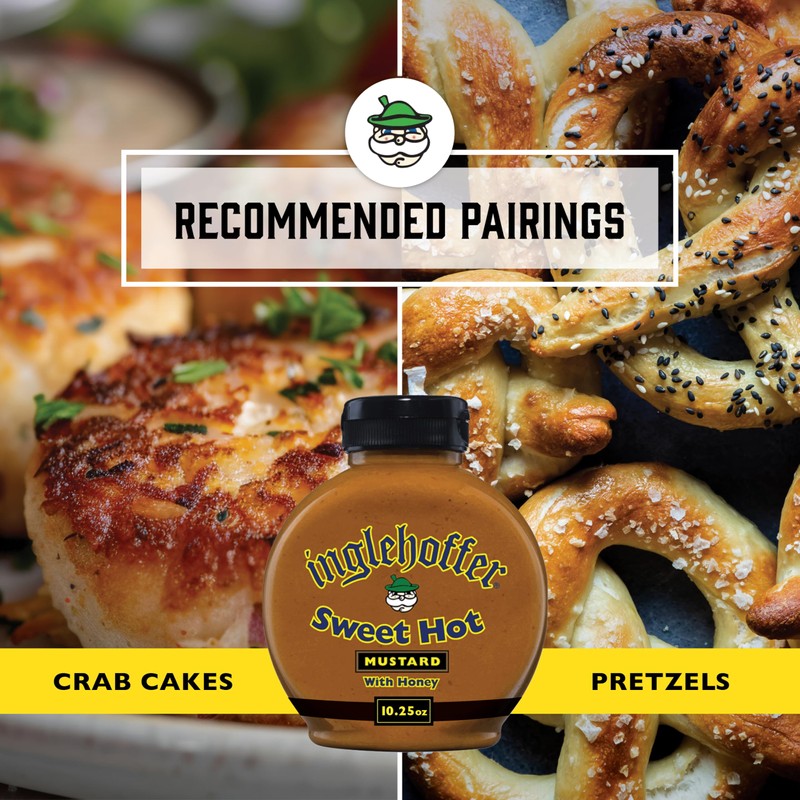 Inglehoffer Sweet Hot Mustard with Honey 10.25 oz Squeeze Bottle