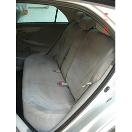 Durafit Covers. Compatible with 2009-2013 Corolla Complete Seat Cover Set. Buckets Front and Rear 40/60 in Black Automotive Velour.