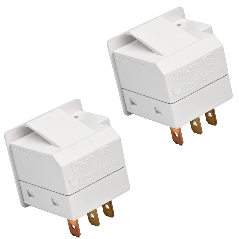 Fielect LTK-17 Refrigerator Door Light Switch Momentary Fridge Switch Normally