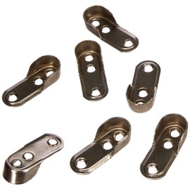 Emuca 7062907 Seitliche Stütze für ovale Kleiderschrank Stange, Stahl, 10 Stück, Vernickelt