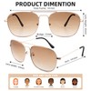 FEIVSN 3 Pack Aviator Bifocal Reading Sunglasses for Men Wome