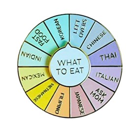 Wisboey 3 x Rotatable Brooch 1 x Food Pin Rotating Pin Interactive Pin 1 x Enamel Pin Metal, Metal