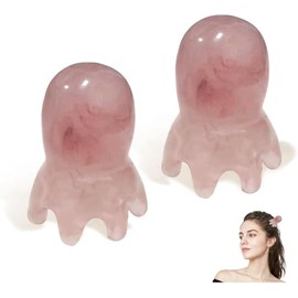 2Pcs Head Massage Tools,Protable Octopus Head Scratcher Massager for Deep Relaxation & Stress Reduction, Melt Muscle Bumps and Relieve Body FatigueScraper for Deep Relaxation Acupressure Massager Pink