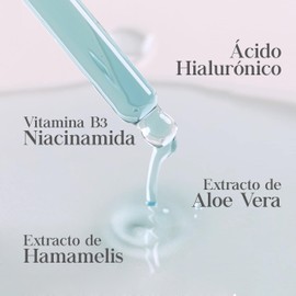 Sérum Facial Niacinamida B3 y Ácido Hialurónico – Hidratante Antiarrugas para Piel Sensible – Suero Facial Antiedad con Aloe Vera y Hamamelis – NU LABS 30 ml