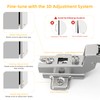 Chibery 10 Pack Inset Cabinet Hinges, Regular Standard Closing Hinges,