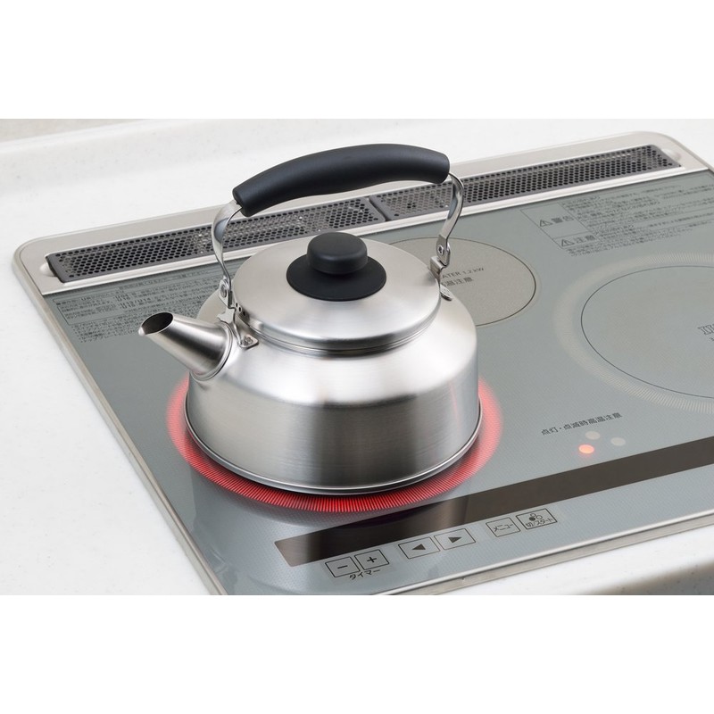 Yoshikawa YJ1815 Wide Mouth Kettle, Silver, 0.9 gal (2.6 L)