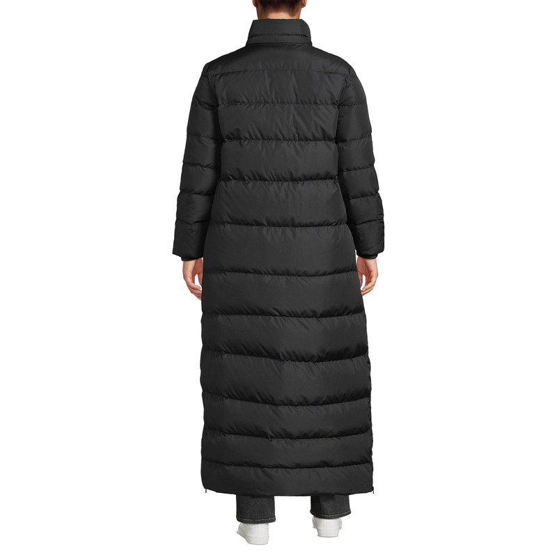 Lands' End Womens Maxi Down Coat Black Plus 3x