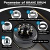 TPZZ 12"x 2" Trailer Brake Drum Kit 8 on 6.5"