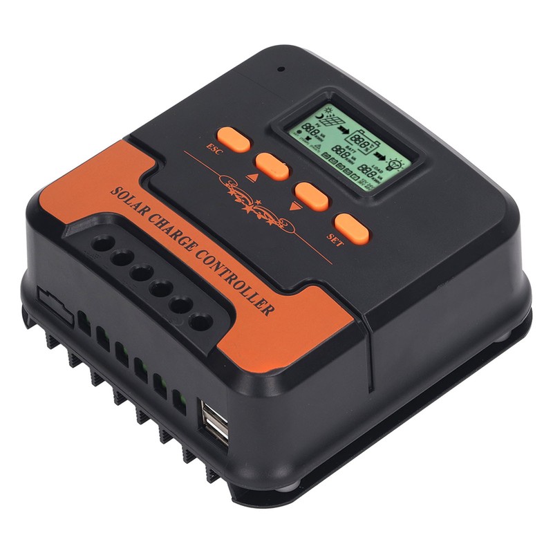 Solar Charge Controller 12V 24V MPPT LCD Display 5V 3A