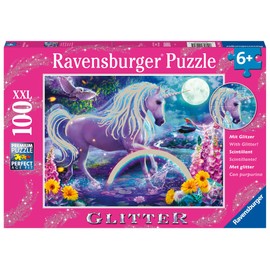 Ravensburger - Glitter Unicorn - 100 Piece Jigsaw Puzzle - Exciting, Colorful Scene of a Glittery, Magical Unicorn - Birds & More - Premium Quality - Ideal Gift - Screen-Free Fun - Children Age 6+