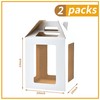 Hzzycaxli 2 Pack Tall Cake Boxes for Tier Cakes,10x10x12 Inch