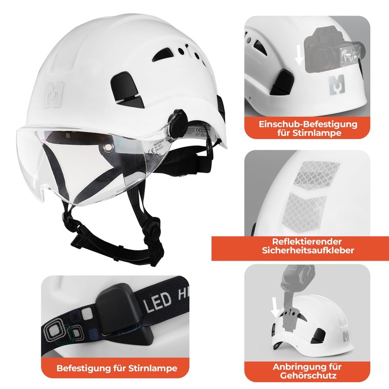 Mustbau Hard Hat Construction Safety Helmet Vented Lightweight Hardhat with