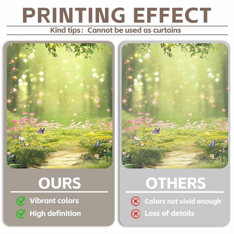 Luminora 7x5ft Fabric Enchanted Forest Backdrop Fairy Tale Wonderland Forest