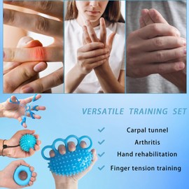Cerkkapo Pack of 5 hand trainer ball, finger trainer, kneading ball for hands therapy, exercise for the hands, hand trainer, hedgehog ball, soft rubber kneading ball, grip trainer, grip strengthening,