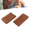 Cigar Holder Case Artificial Leather Portable Durable Elegant 3 Finger
