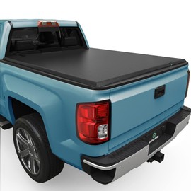 AUTOSAVER88 AUTOSAVER88 Tri-Fold Soft Truck Bed Tonneau Cover Fit for 2014-2018 Chevy Silverado/GMC Sierra 1500 5.8 ft Bed