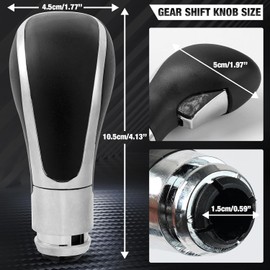 XUKEY Gear Shifter Knob for Buick Verano 2012-2017 Shift Knob Leather Car Stick Lever Handle Shifter Head Transmission Gear Shift Lever Knob