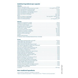 Raw Nutritional Multi + Greens Capsules | Vegan & Gluten Free | Multivitamin + Greens | Multivitamin With Greens, Fruits, and Botanicals | 180 Veggie-Capsules