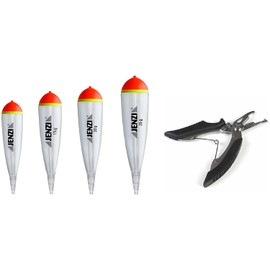 Set of 4 x Jenzi Predator Fish Float Clear Transparent (1x 11g, 1x 15g, 1x 20g, 35g) + Free Fishing Scissors