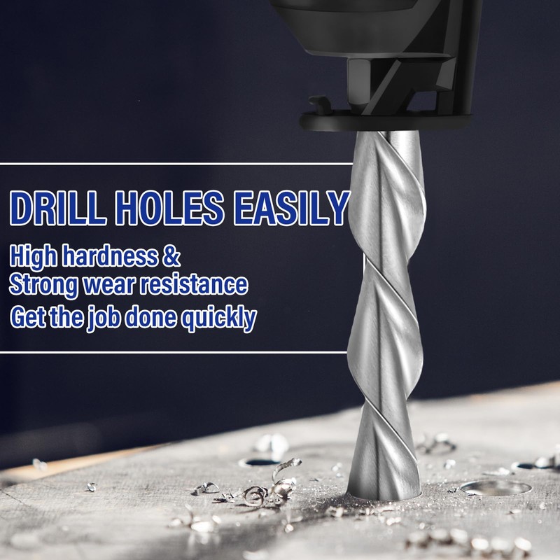 Tondiamo 10pcs 1/4" Drill Bits Drywall Cutting Bit Hss Twist