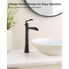 Tall Vessel Sink Faucet, Oil Rubbed Bronze Bathroom Faucet Waterfall