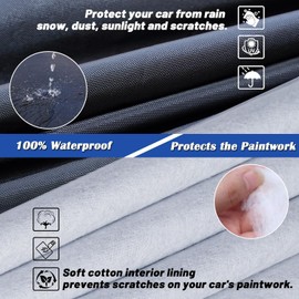 Aoulette Car Cover Custom Fit for Acura MDX Outdoor/Indoor Full Car Cover, with Towel/Dust Bag. All Weather Waterproof Rain Snow UV Sun Protector.