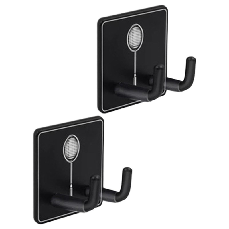 rockible 2Pcs Universal Heavy Duty Wall Mounted Tennis Racket Holder