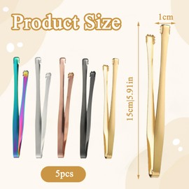 5 Pieces Egg Chalaza Removal Tool,Multipurpose Toothed Design Eggs Membrane Remover,for Sandwiching Bread,Sugar Cubes,Fruits and Ice Cubes,Etc